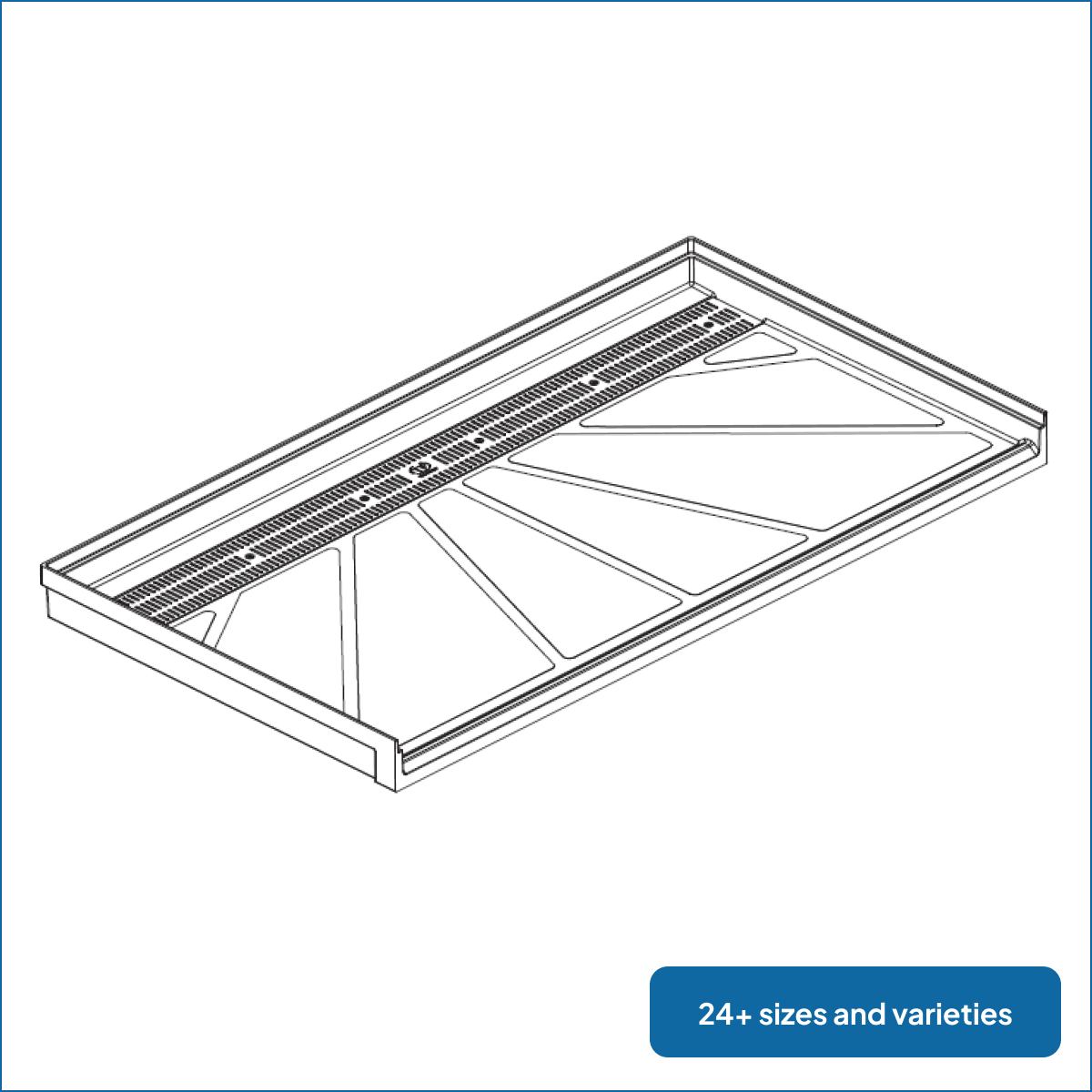 Diagram of Shower Bases available for detention centers