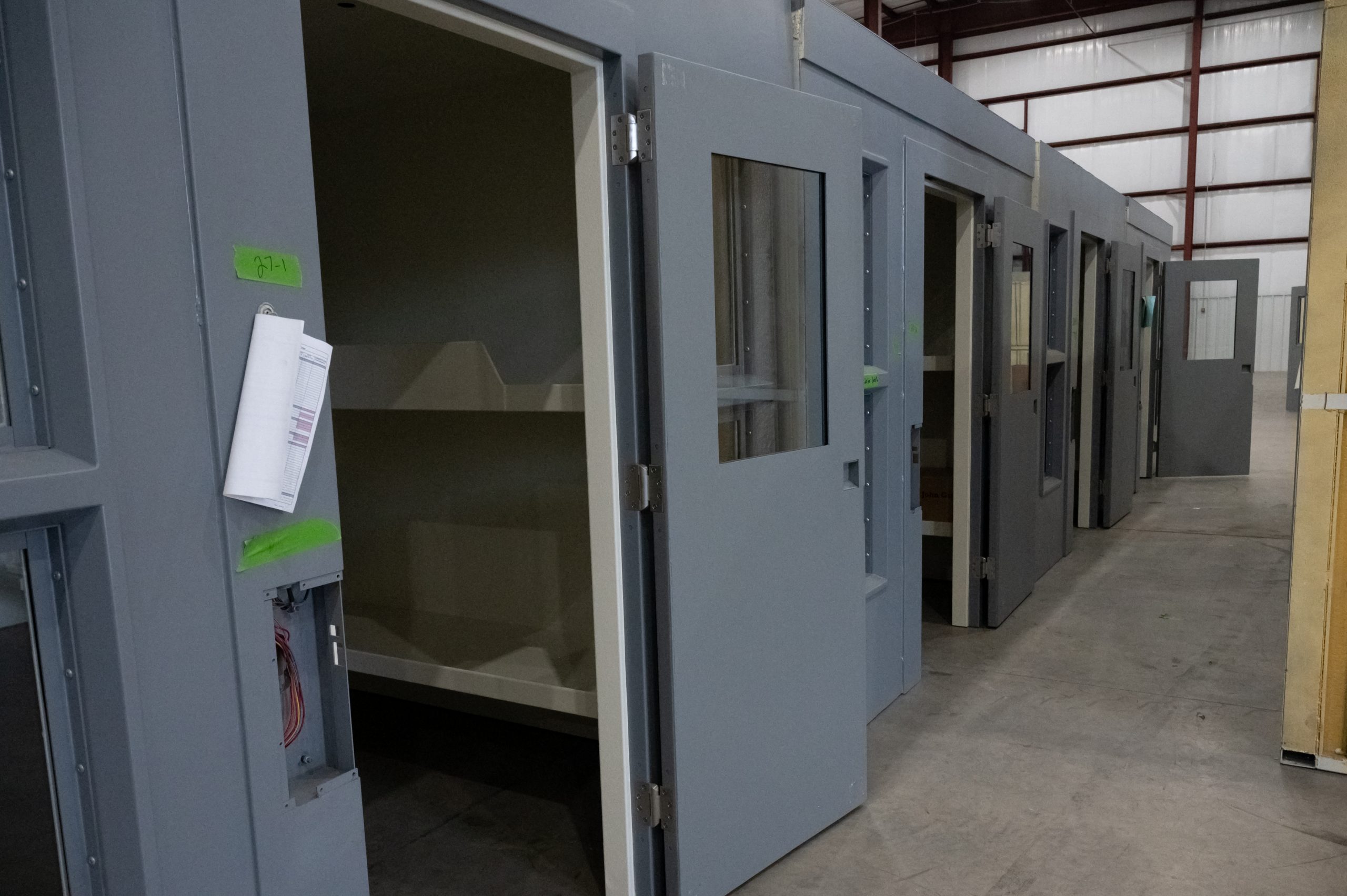 Detention cells in the manufacturing facility