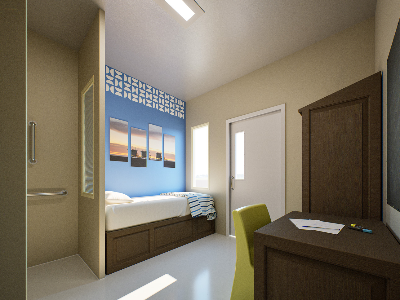 picture of the interior of a modular healthcare building